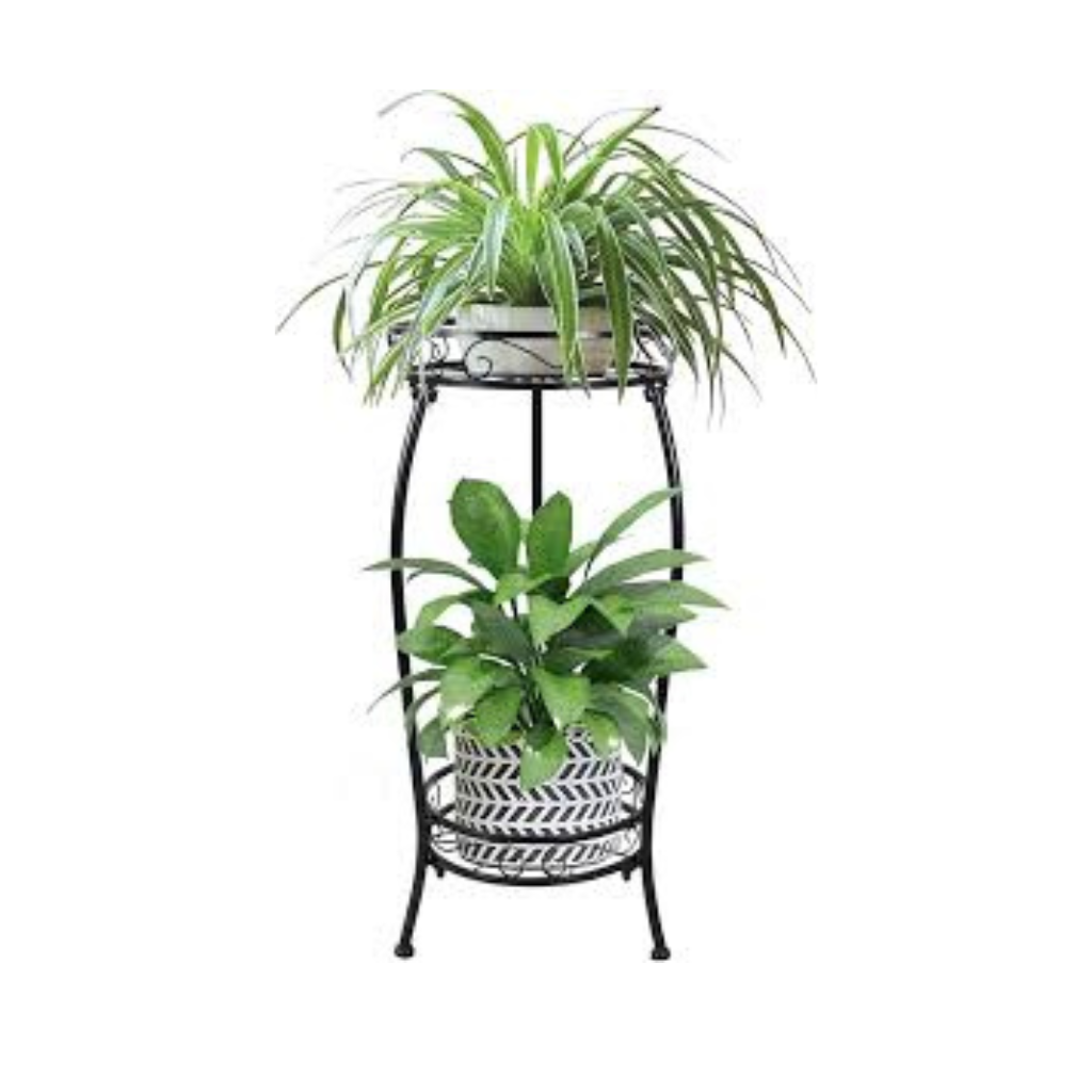 3-Tiered Tall Metal Plant Stand for Indoor & Outdoor
