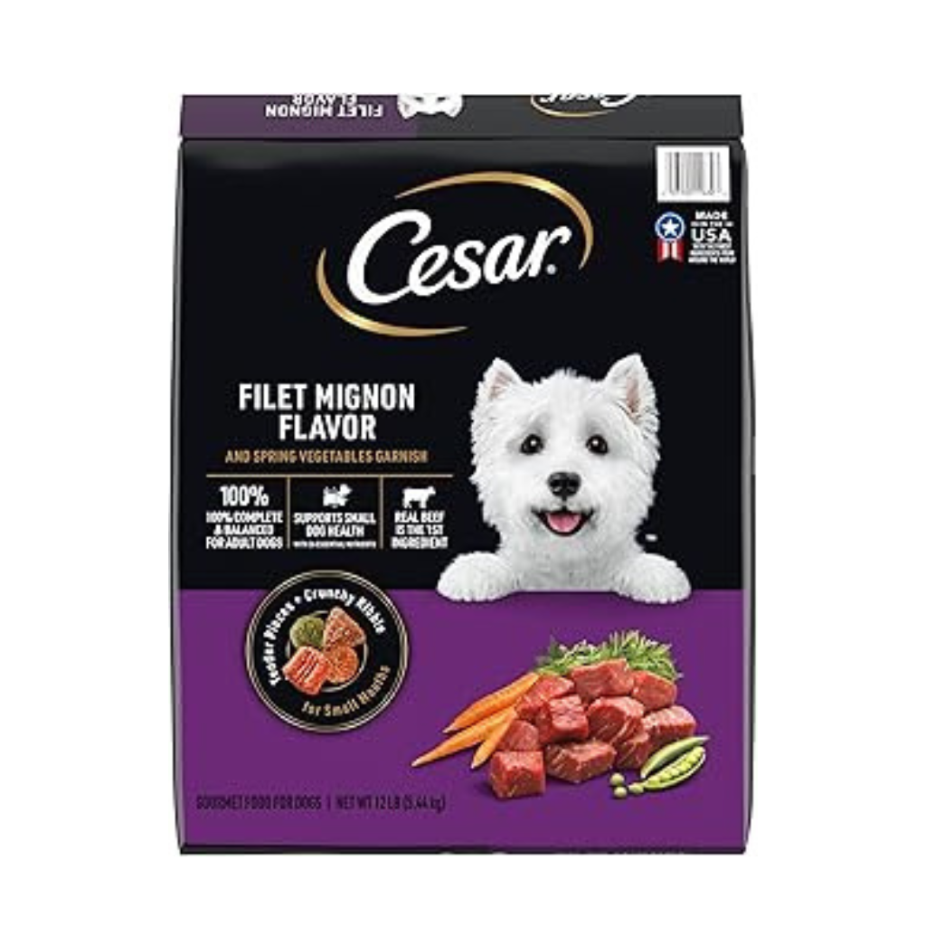 CESAR Rotisserie Chicken with Spring Vegetables Garnish Dry Dog Food