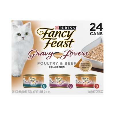 Purina Fancy Feast Poultry & Beef Gravy Wet Cat Food Variety Pack